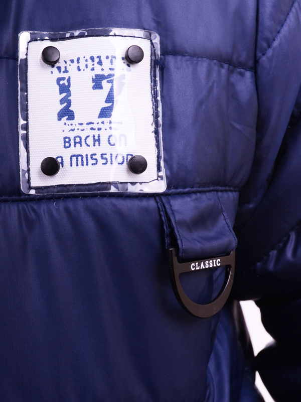 Зимова подовжена куртка LUXIK синій k32