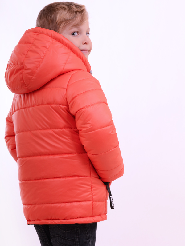 Зимова подовжена куртка LUXIK оранж k33