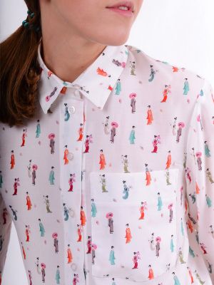 Shirt with geisha print B57